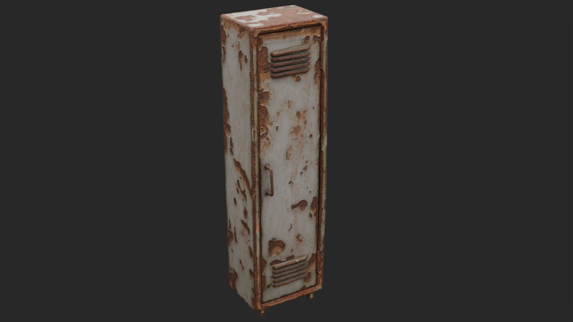 Abandoned Locker Low-poly 3D model_4