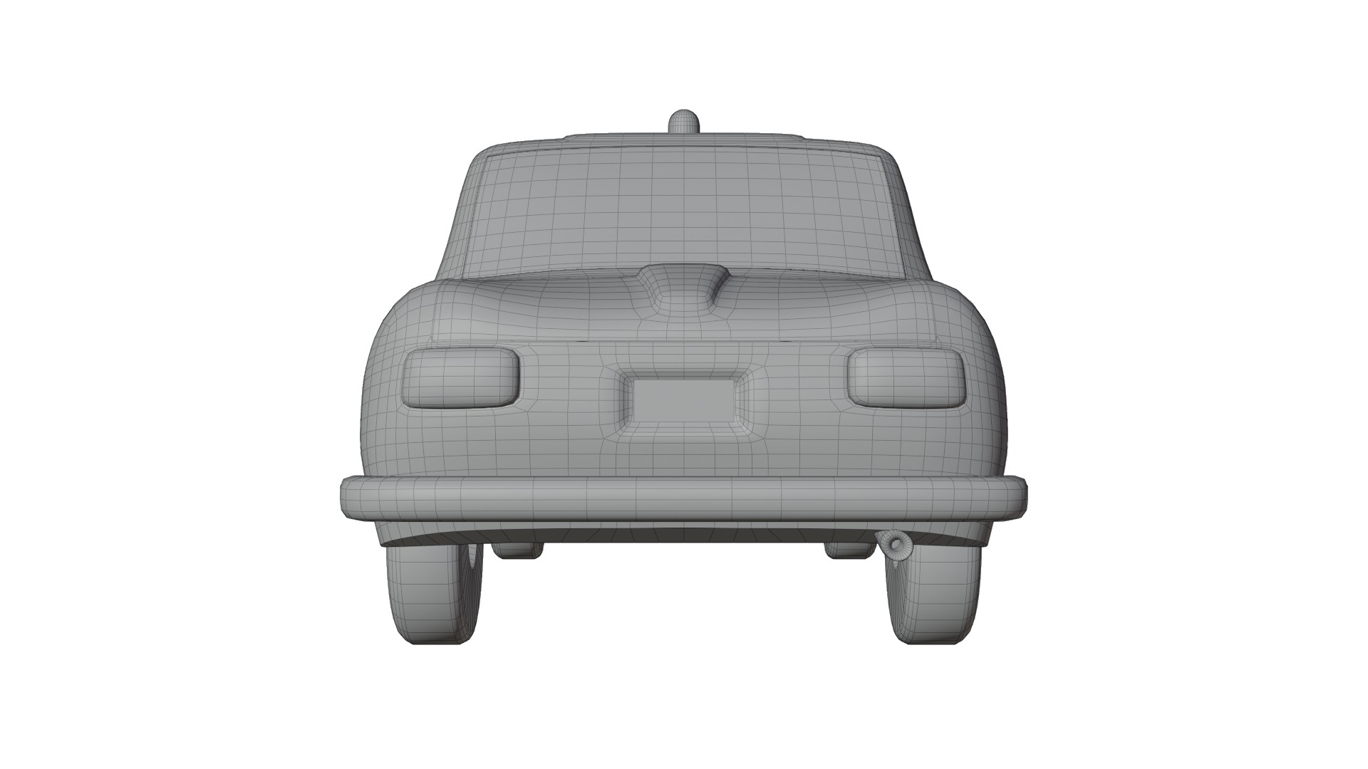 Vintage Police Car Game-Ready and Render Asset Low-poly 3D model_14