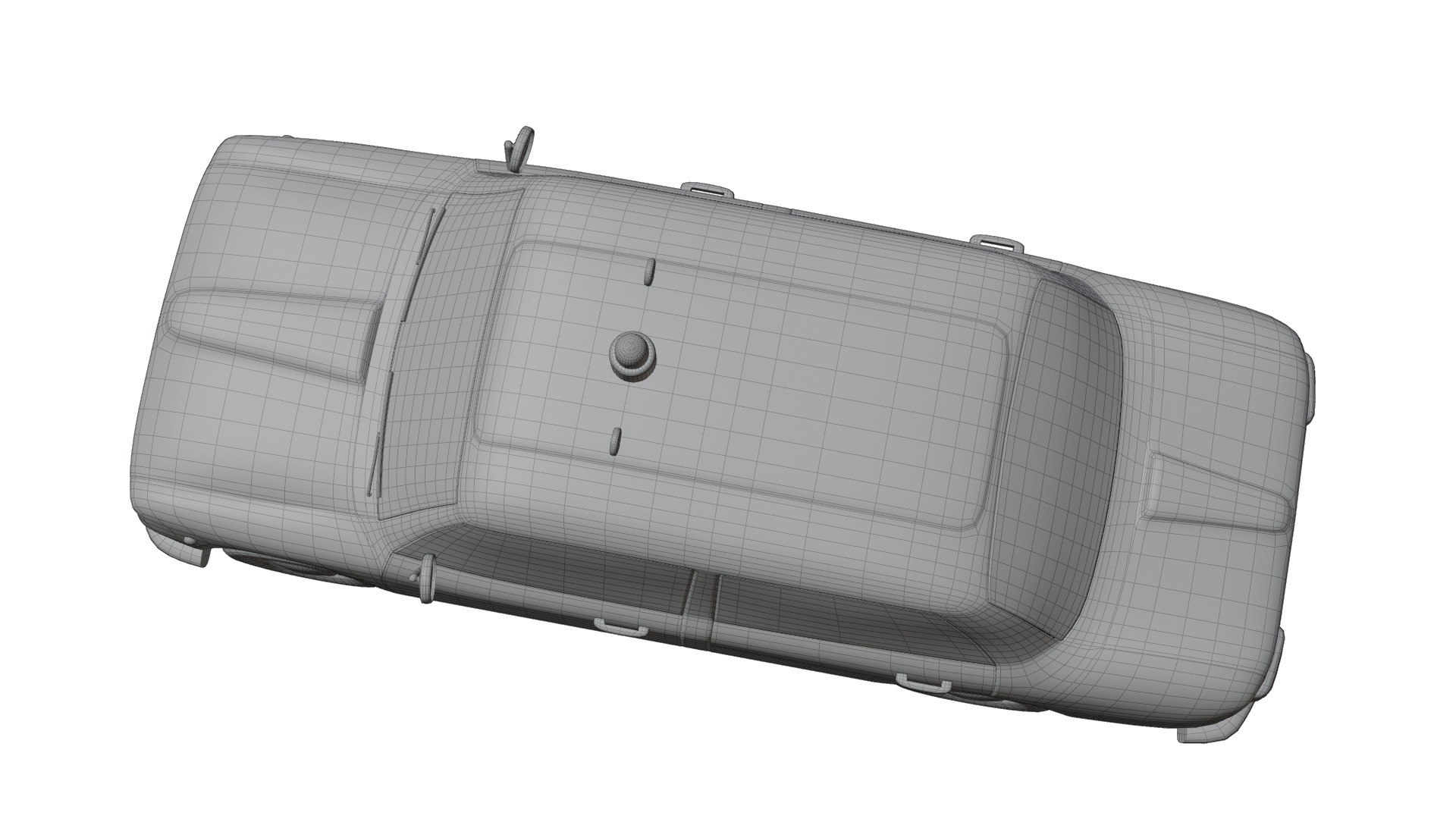 Vintage Police Car Game-Ready and Render Asset Low-poly 3D model_16