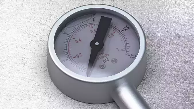 Water Pressure Gauge 3D model