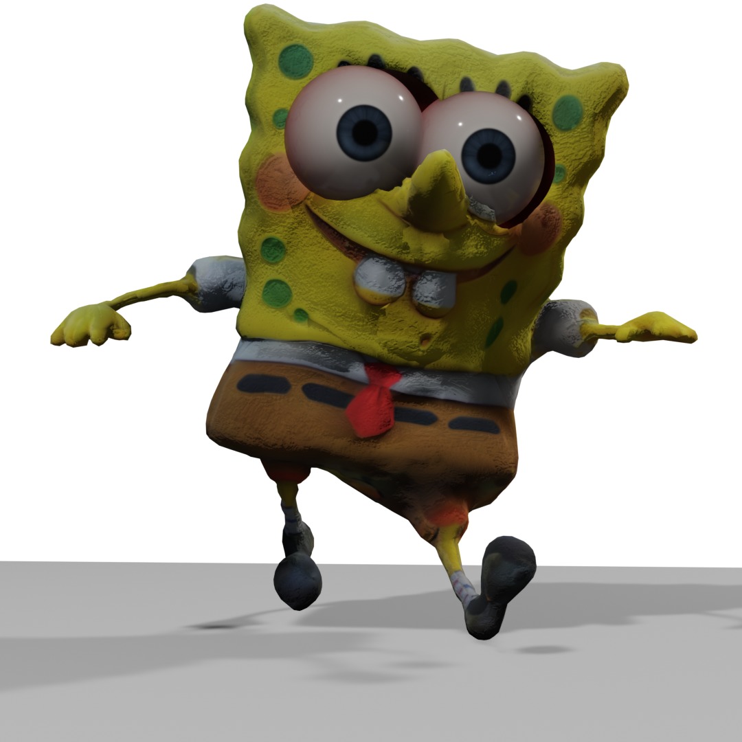 Spongebob Squarepants Free low-poly 3D model_2