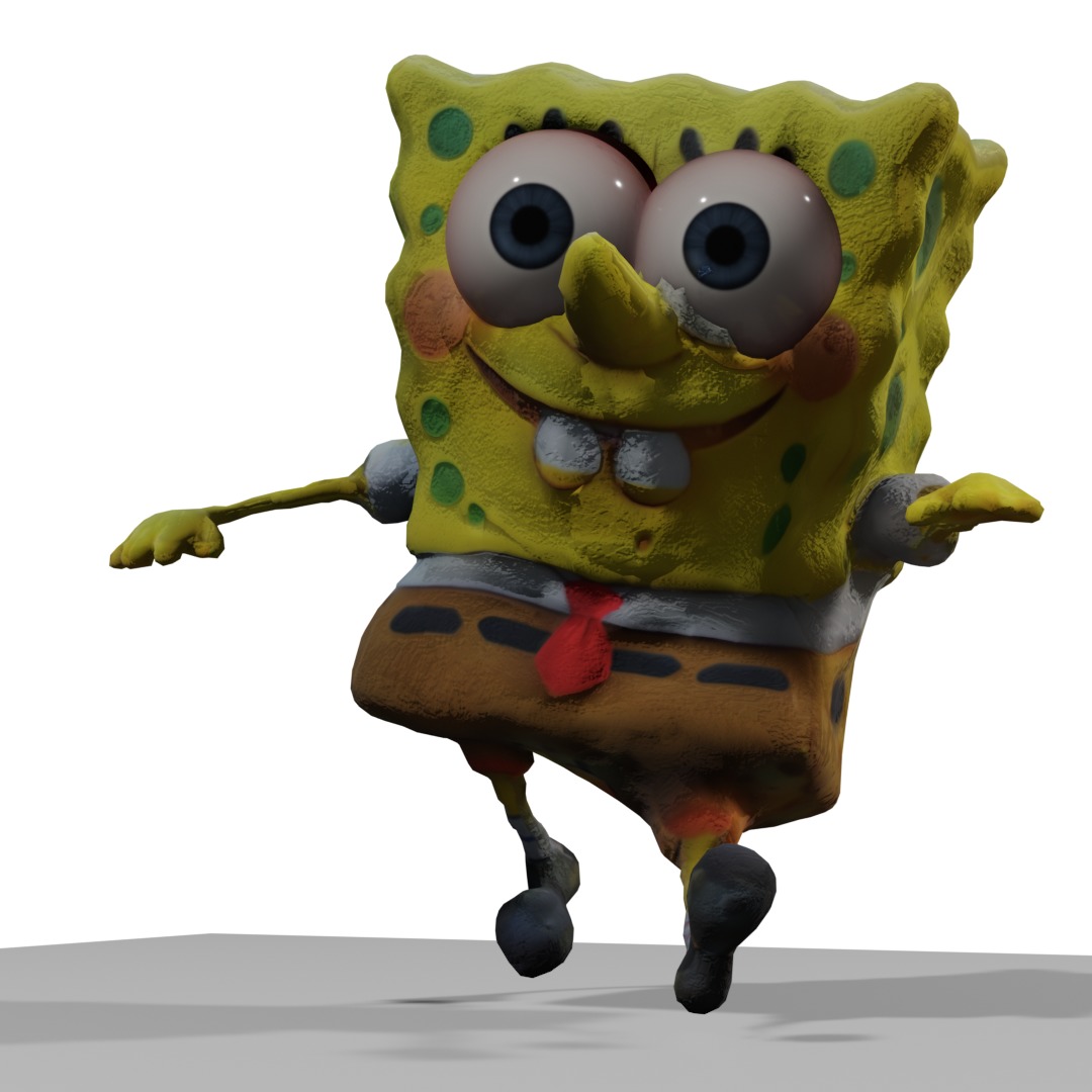 Spongebob Squarepants Free low-poly 3D model_1
