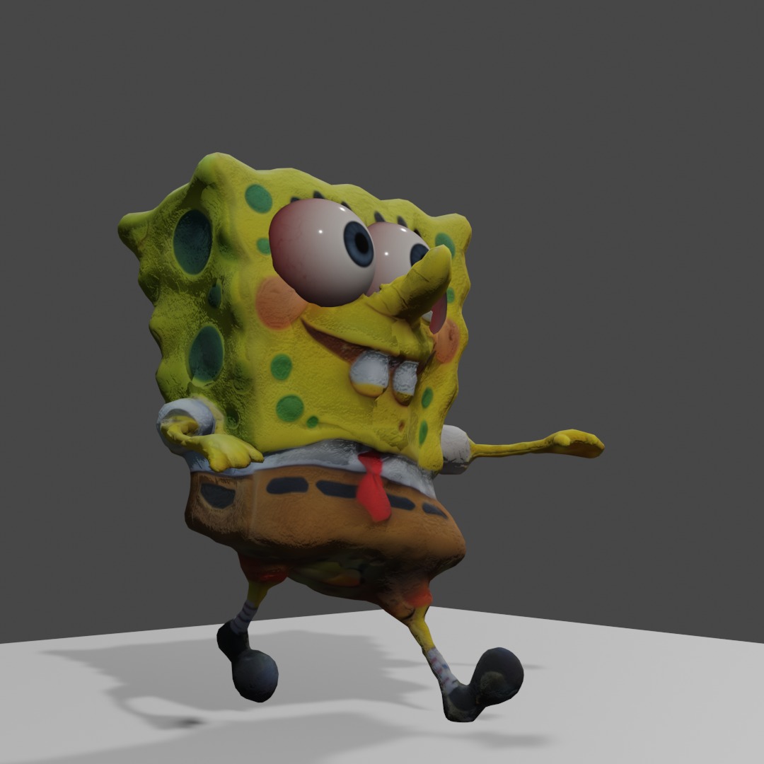 Spongebob Squarepants Free low-poly 3D model_3