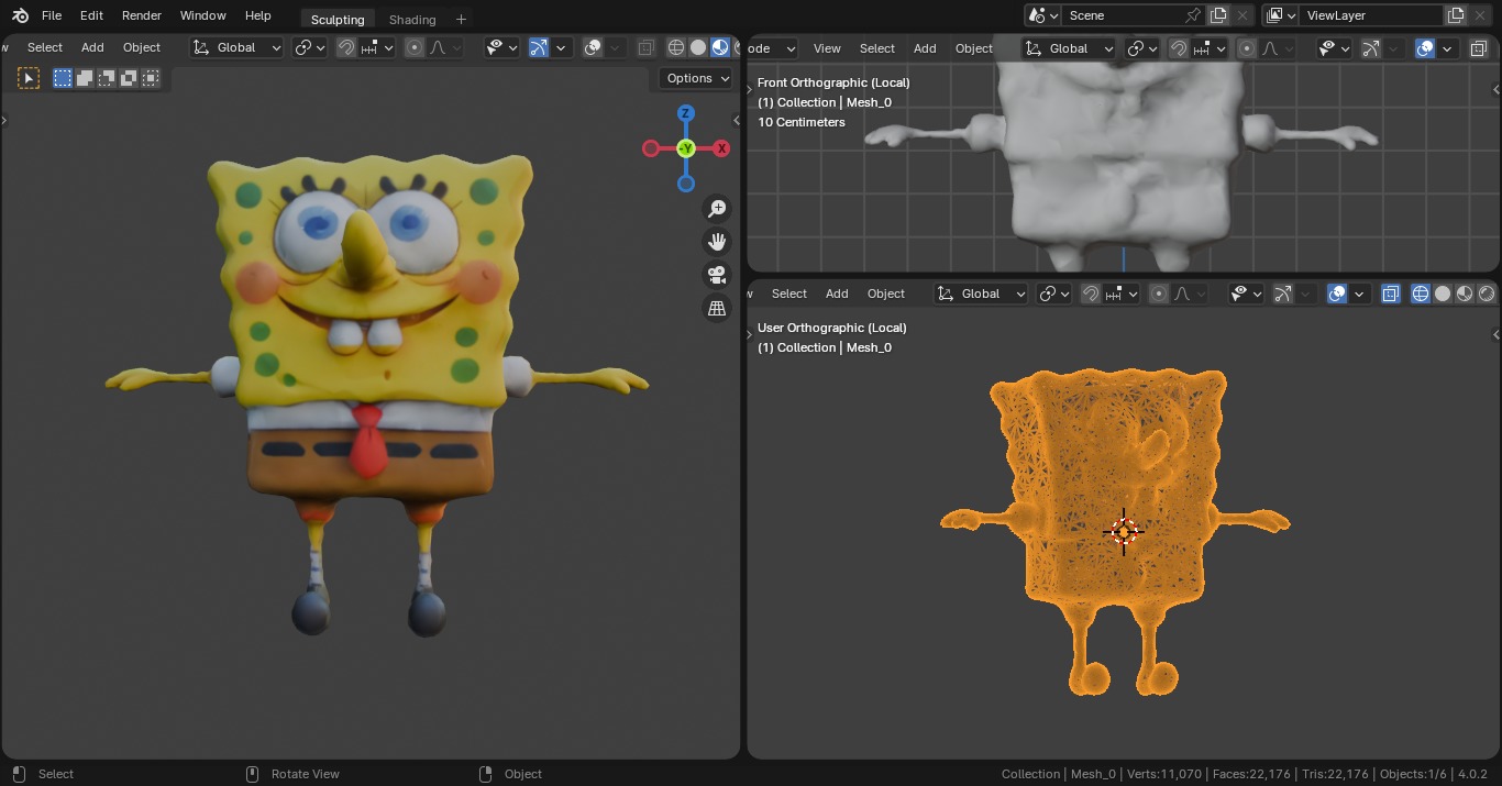 Spongebob Squarepants Free low-poly 3D model_4