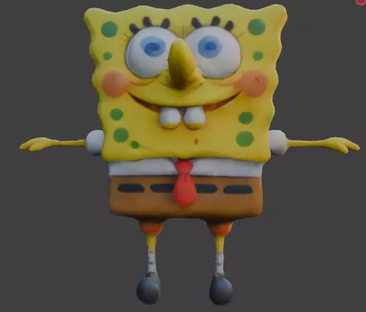 Spongebob Squarepants Free low-poly 3D model_0