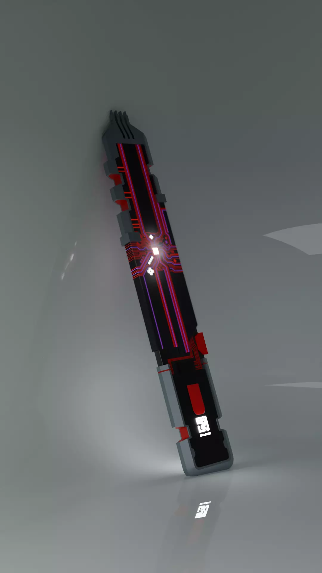 Cyberpunk Biochip 3D Model Free low-poly 3D model_0