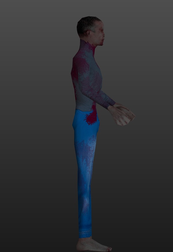 PSX - PS1 -Style Low Poly Zombie - Fully Rigged 3D Model Free low-poly 3D model_7