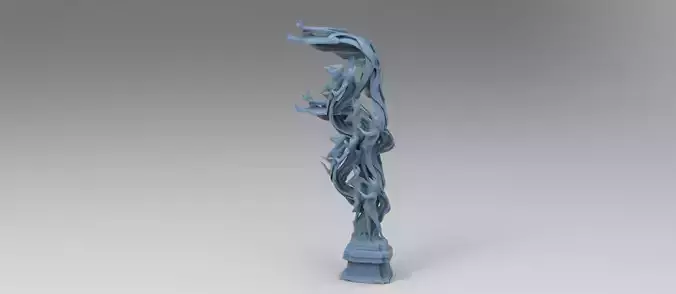Dantes Inferno Fire dance pillars  4  Low-poly 3D model