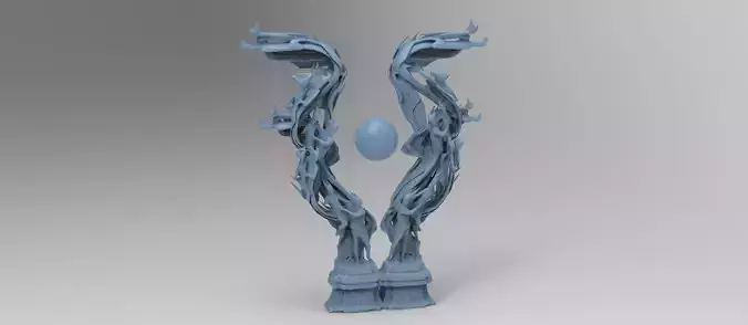Dantes Inferno Fire waves Low-poly 3D model
