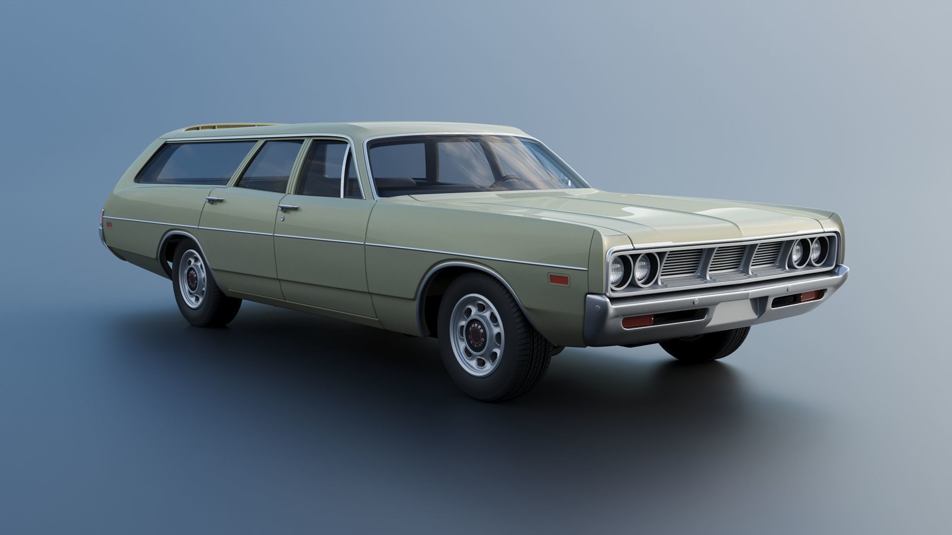 Dodge Polara Station Wagon 1969  3D print model_10