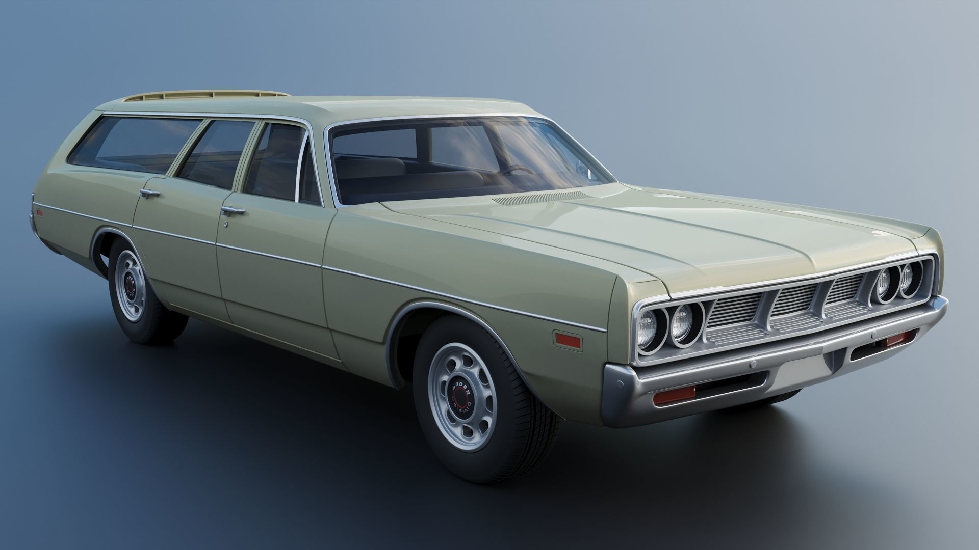 Dodge Polara Station Wagon 1969  3D print model_12