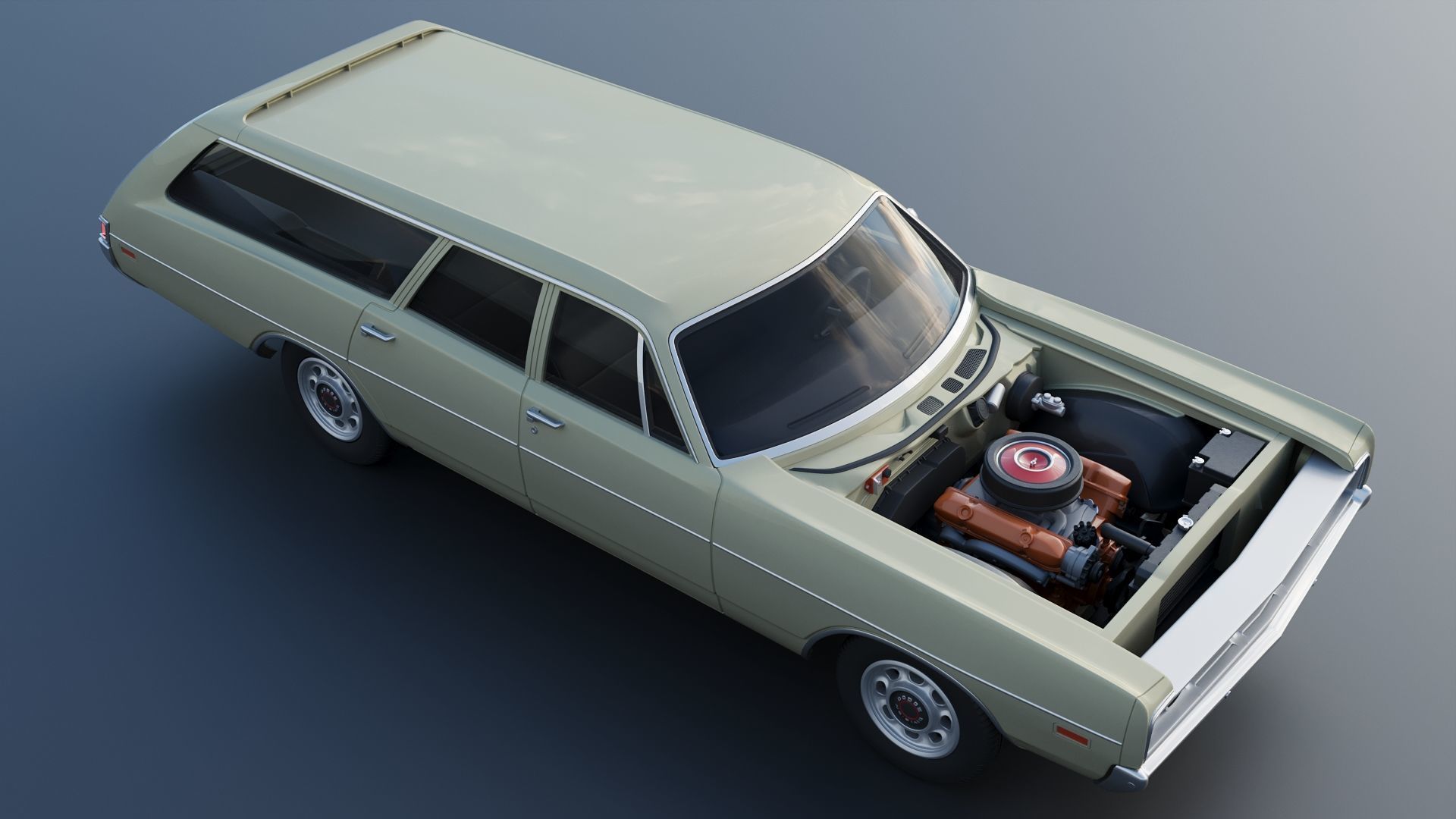 Dodge Polara Station Wagon 1969  3D print model_16