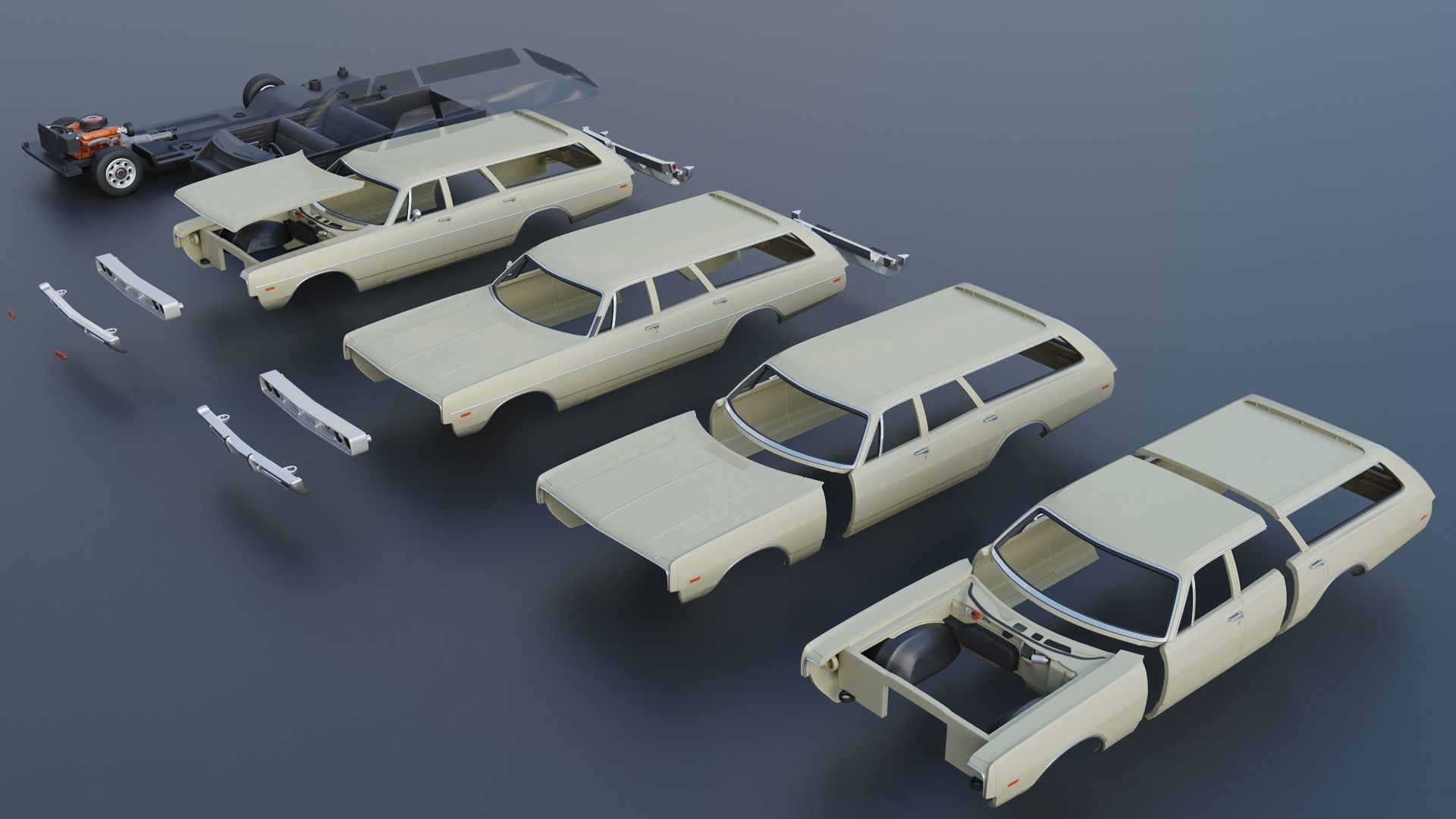 Dodge Polara Station Wagon 1969  3D print model_18