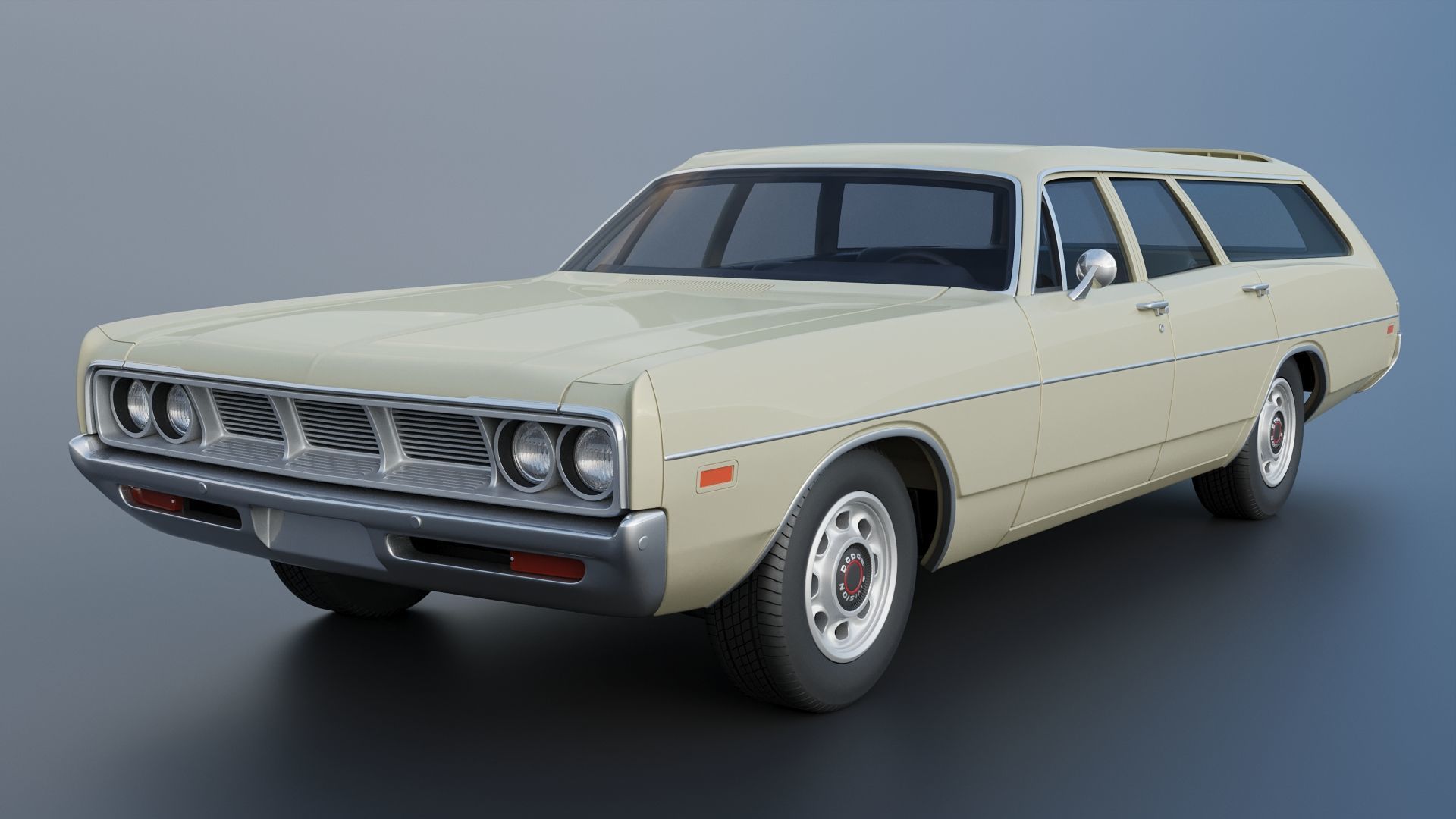 Dodge Polara Station Wagon 1969  3D print model_2