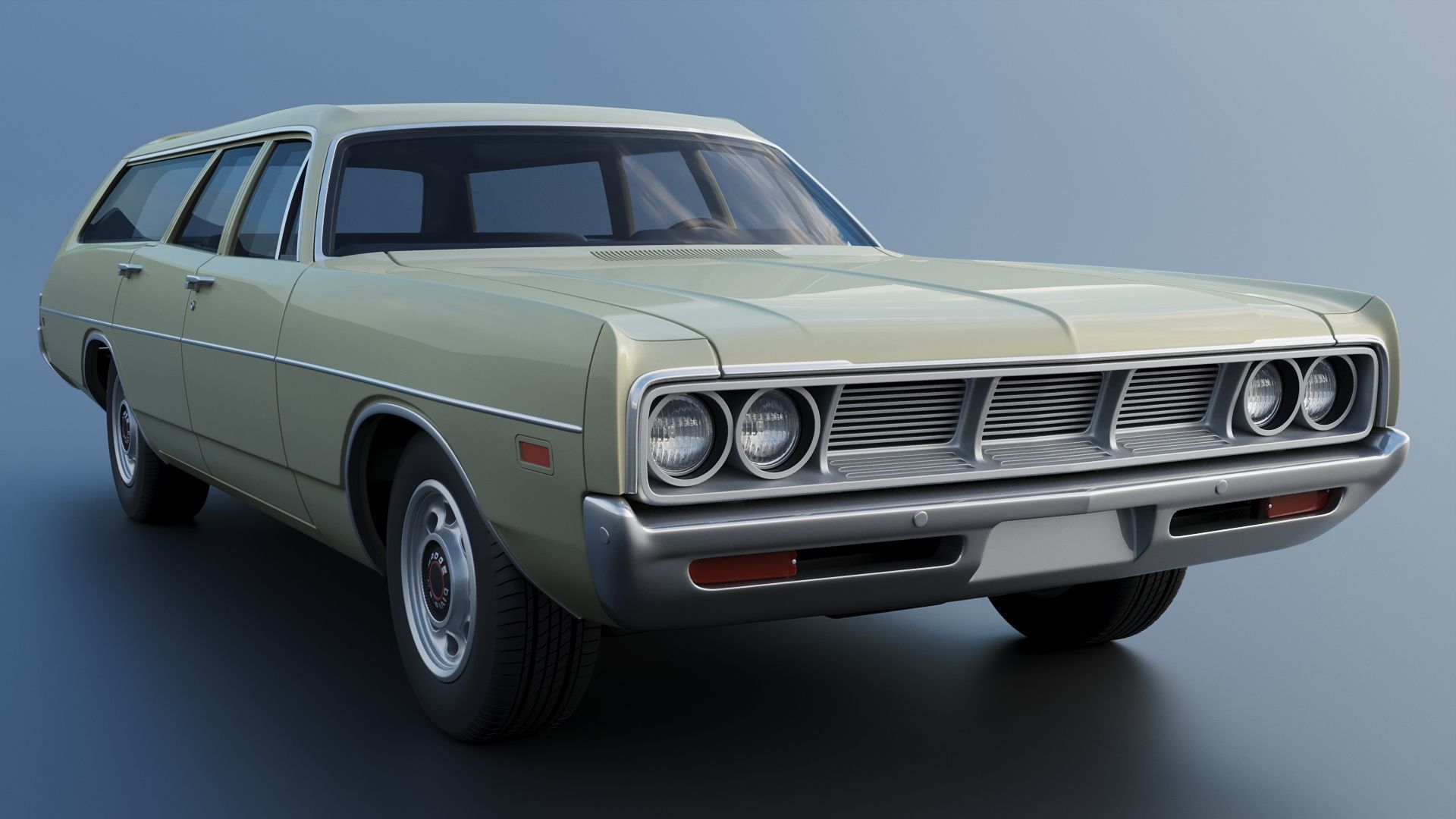 Dodge Polara Station Wagon 1969  3D print model_11