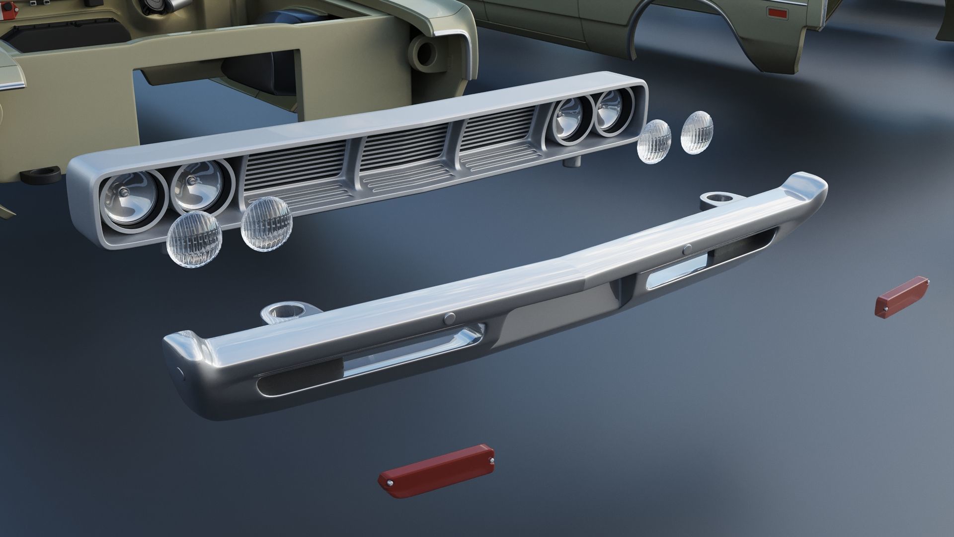 Dodge Polara Station Wagon 1969  3D print model_25