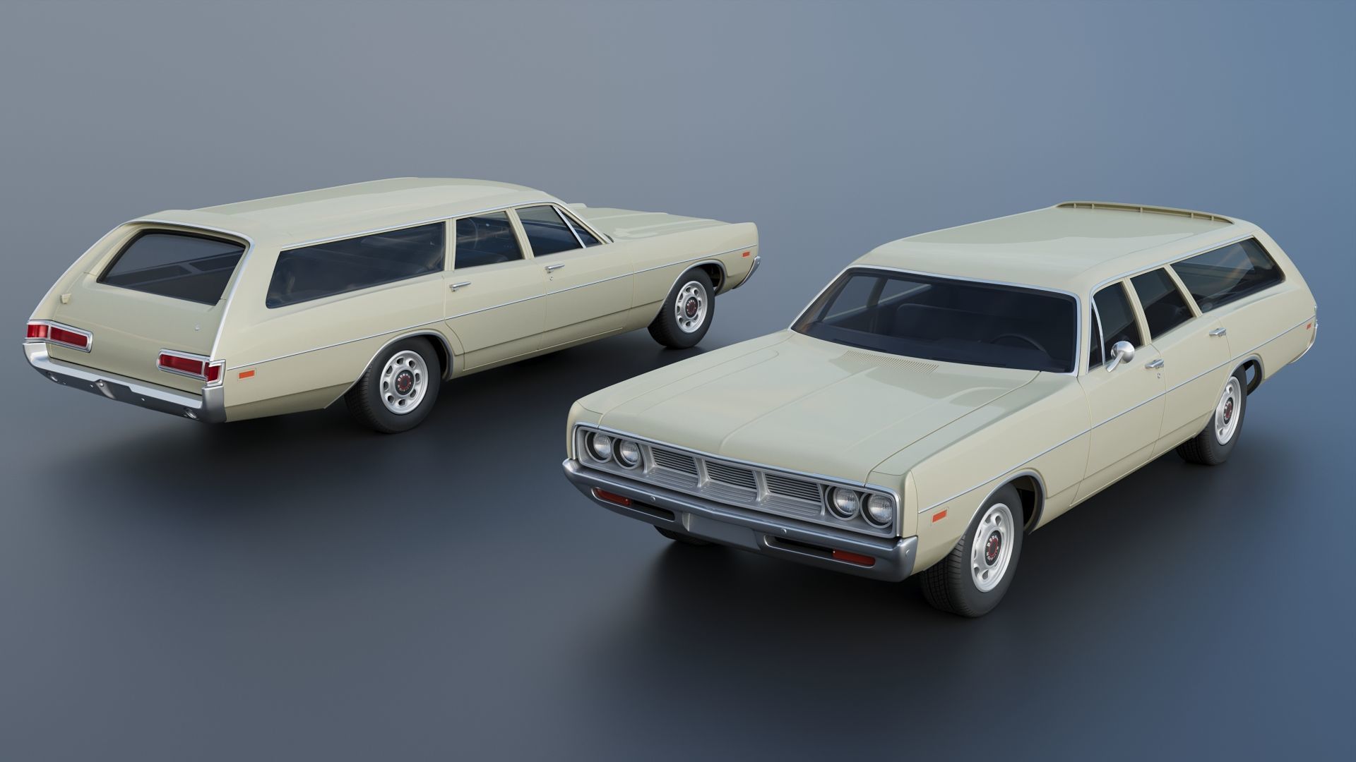 Dodge Polara Station Wagon 1969  3D print model_1