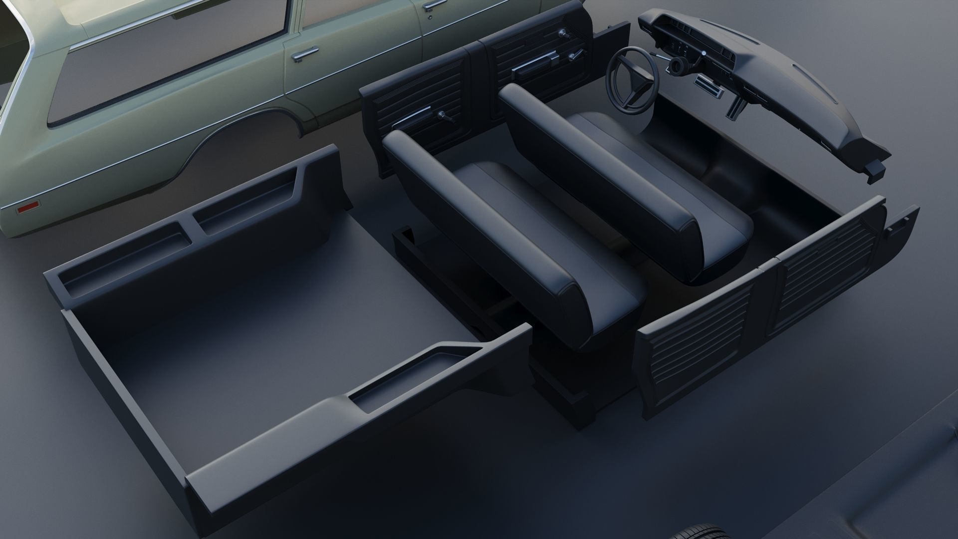 Dodge Polara Station Wagon 1969  3D print model_30