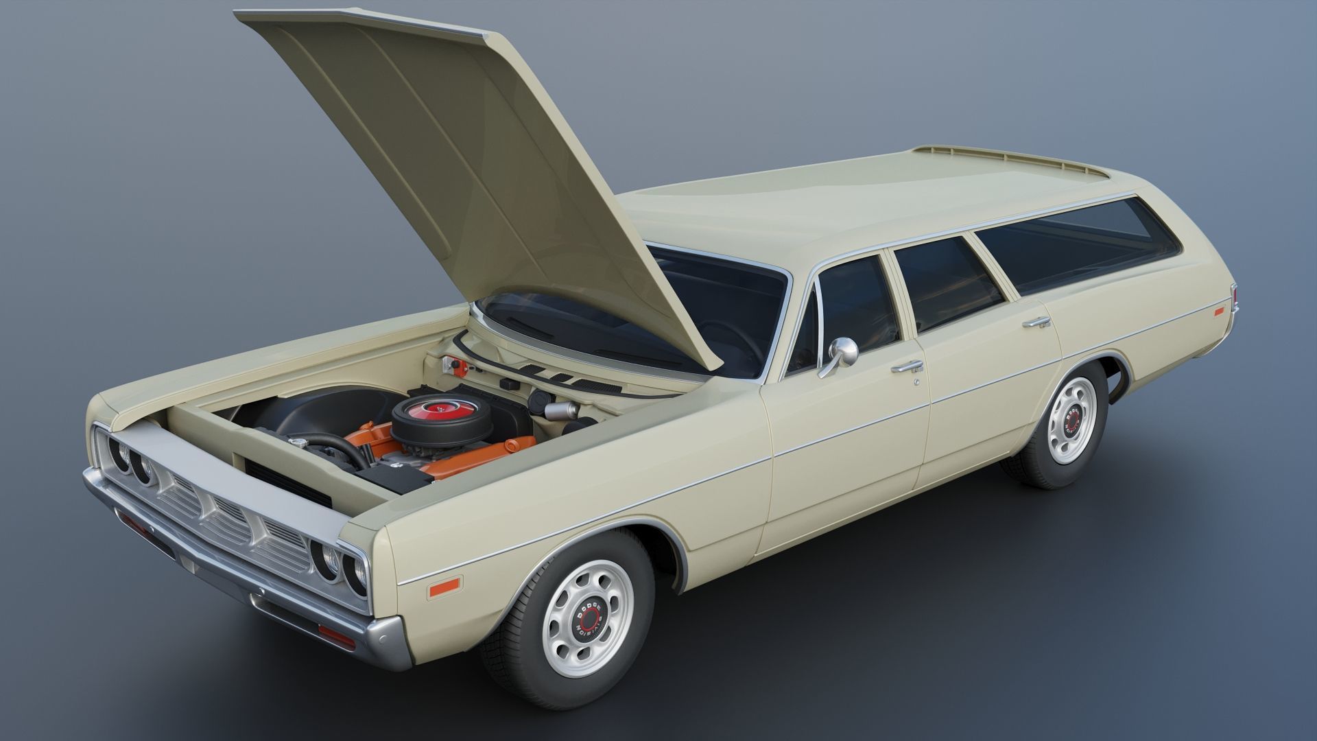 Dodge Polara Station Wagon 1969  3D print model_14