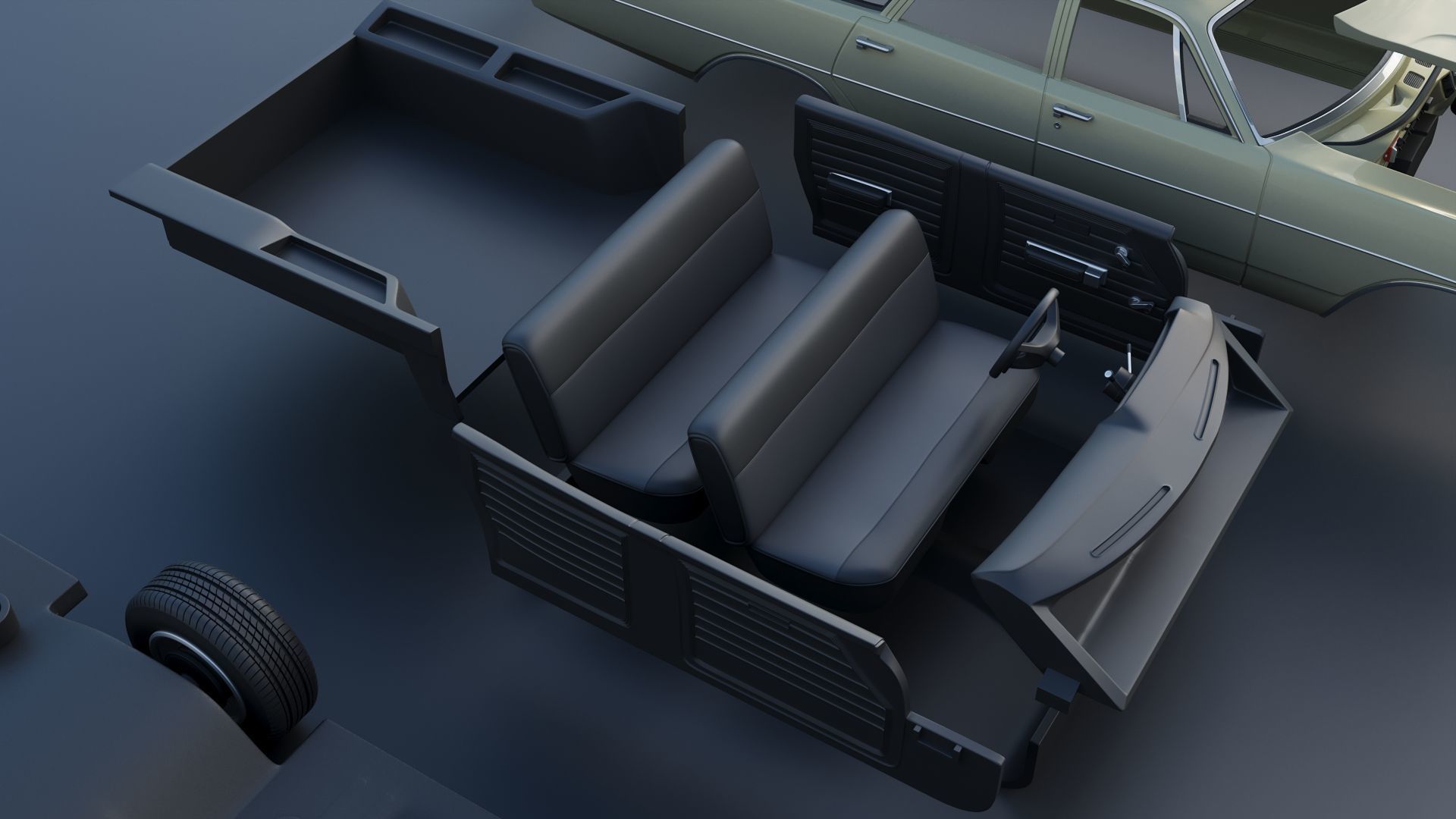 Dodge Polara Station Wagon 1969  3D print model_29