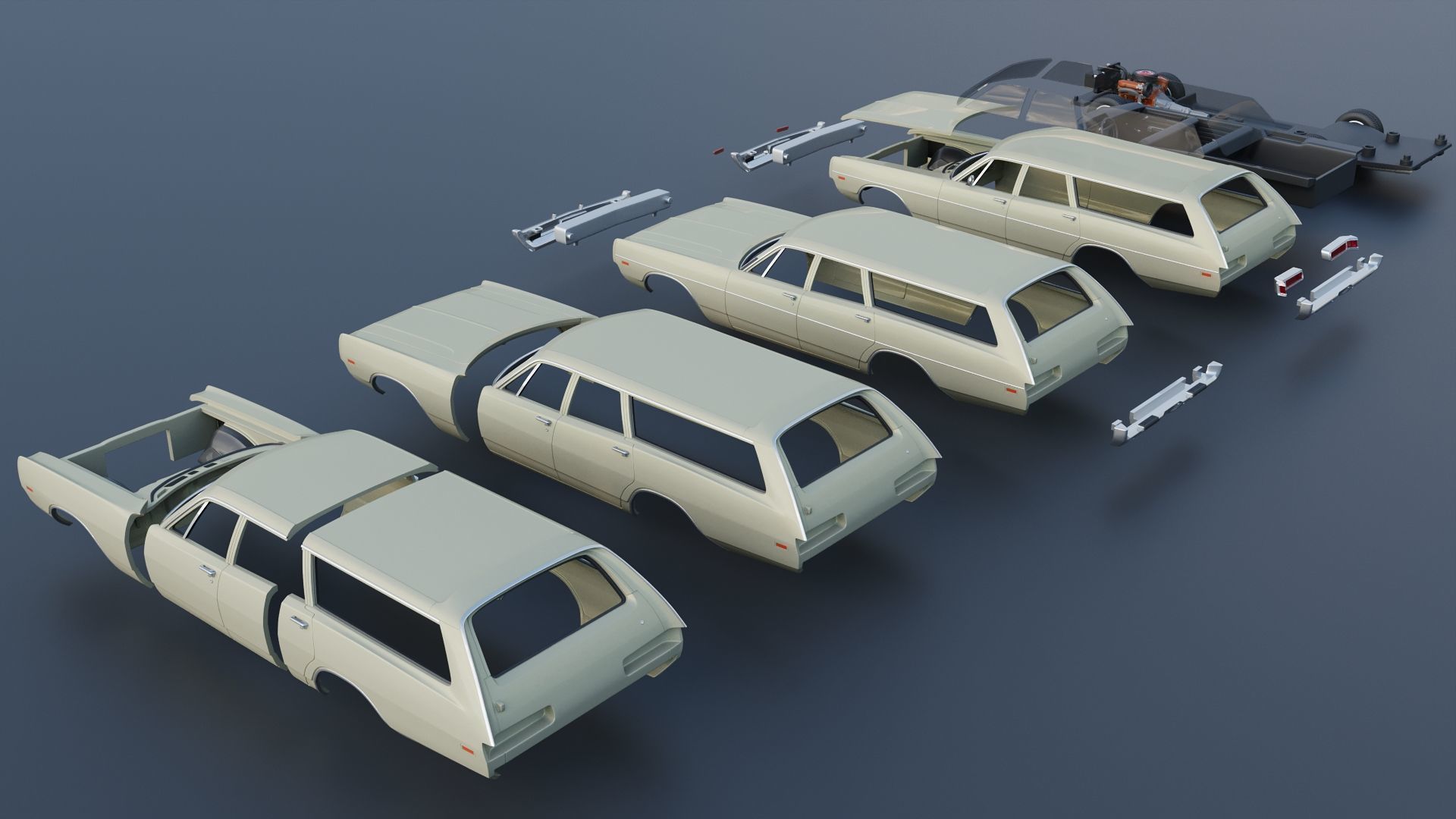 Dodge Polara Station Wagon 1969  3D print model_20