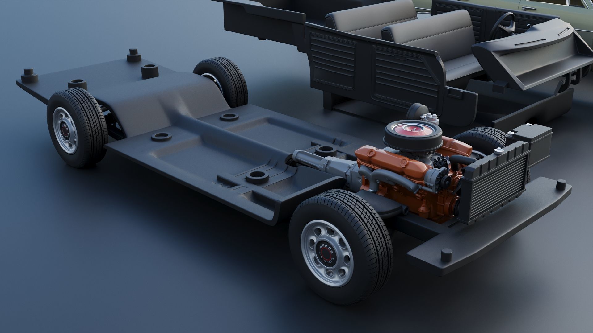 Dodge Polara Station Wagon 1969  3D print model_31