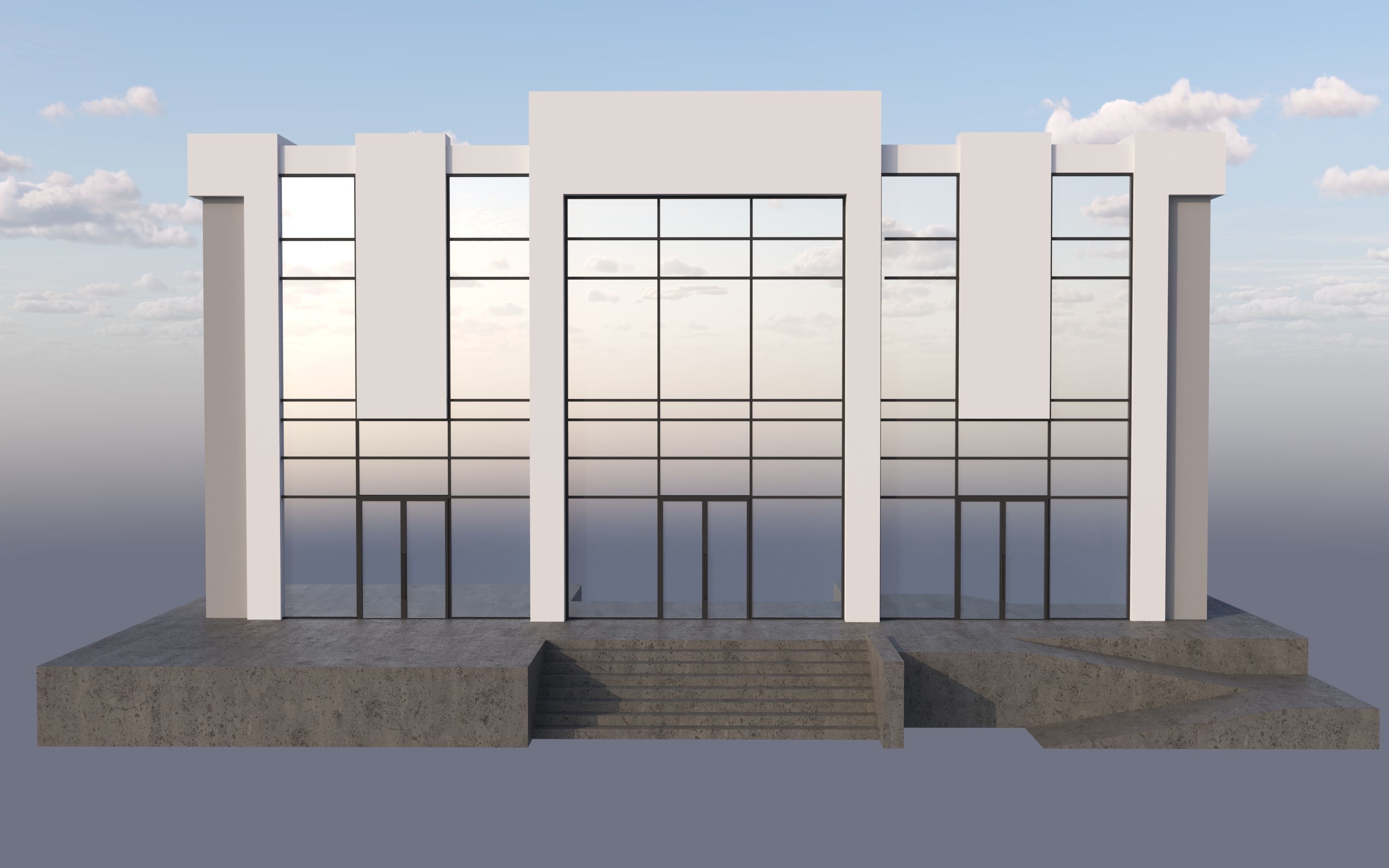 Modern Shoping Market  3D print model_1