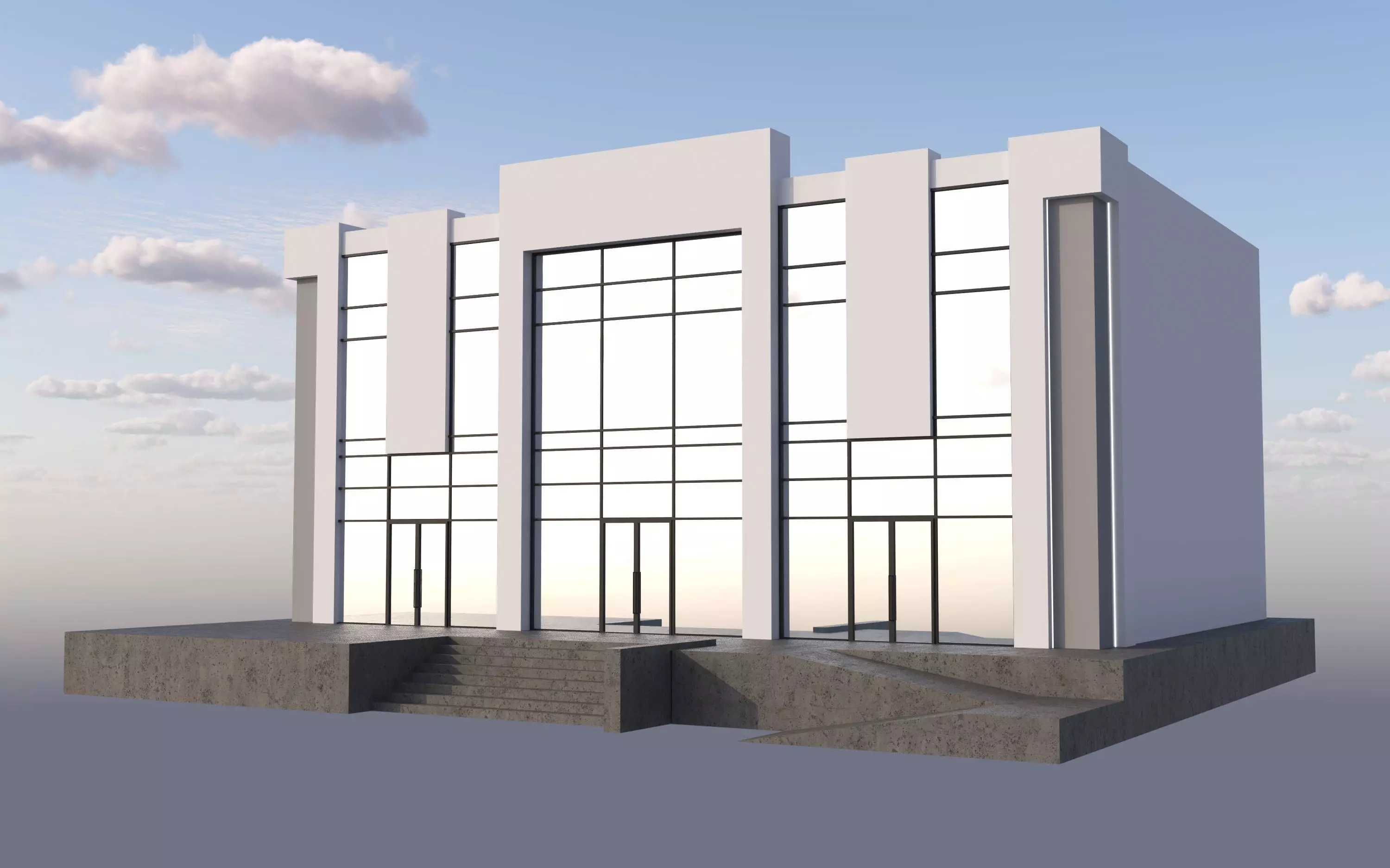 Modern Shoping Market  3D print model_0