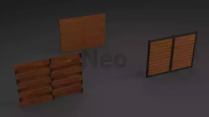 Wooden Fence Pack - Modern Wooden Fence Collection