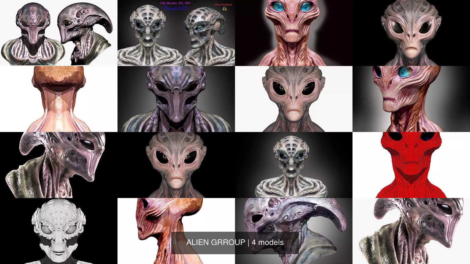 ALIEN GRROUP 3D Model Collection_0