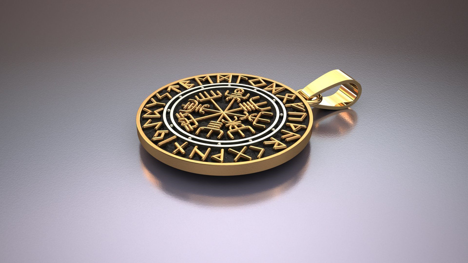 Compass Pendant 3D Print Model 3D print model_3