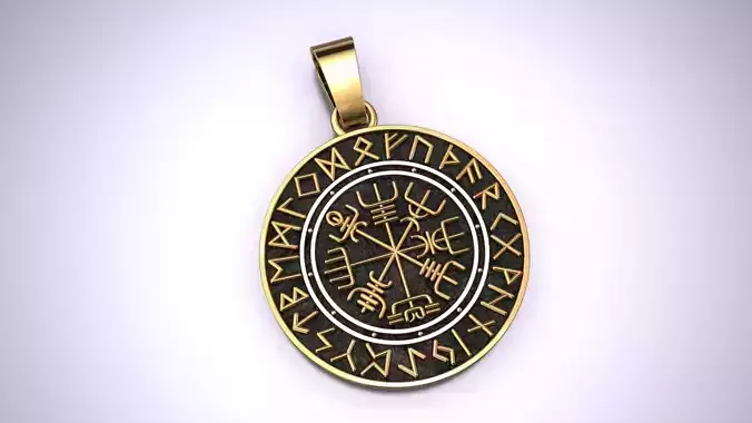 Compass Pendant 3D Print Model