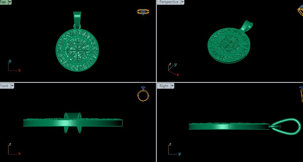 Compass Pendant 3D Print Model 3D print model_7