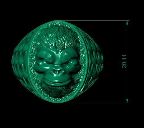 Gorilla Head 3D Print Model 3D print model_9