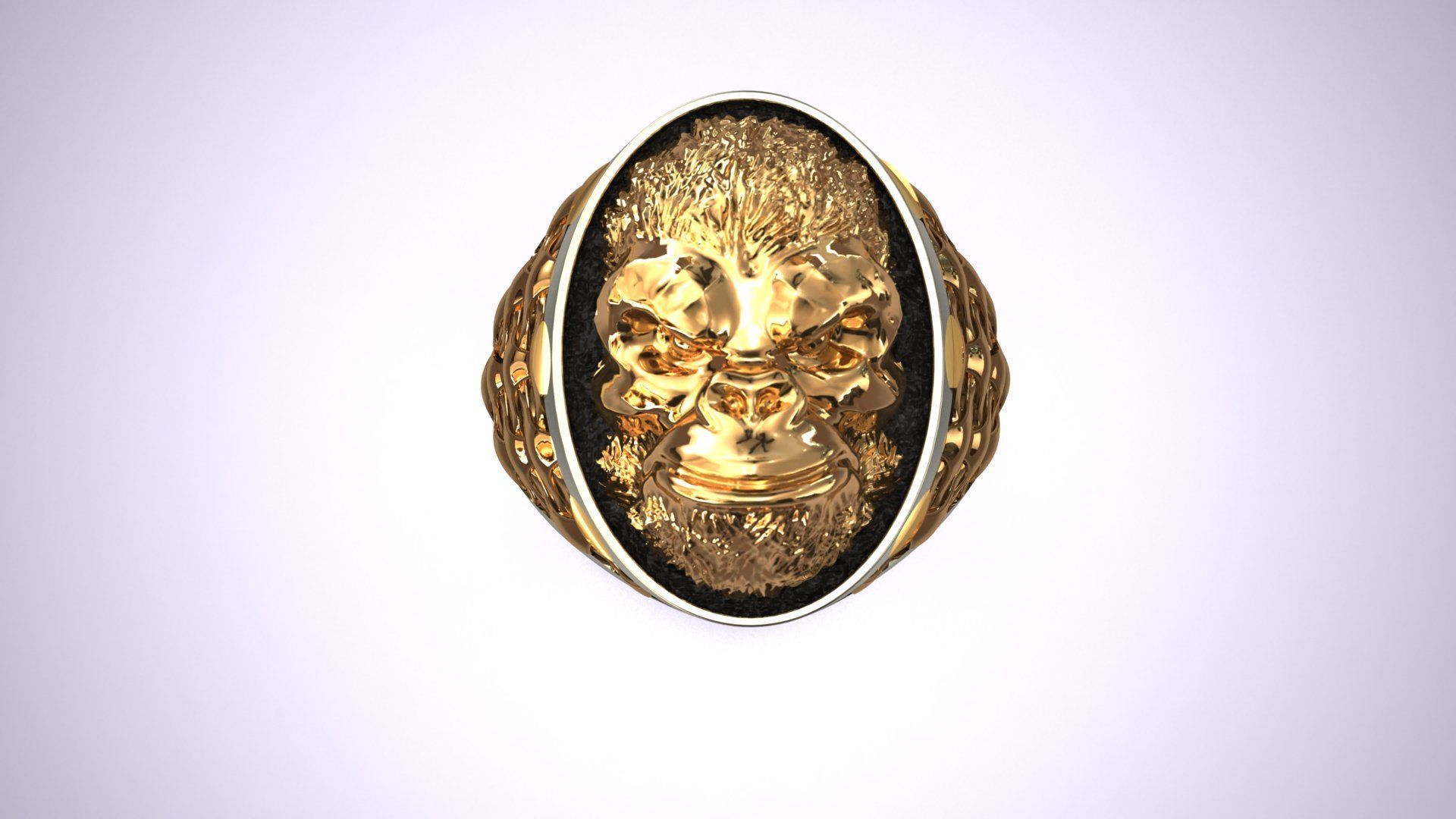 Gorilla Head 3D Print Model 3D print model_5