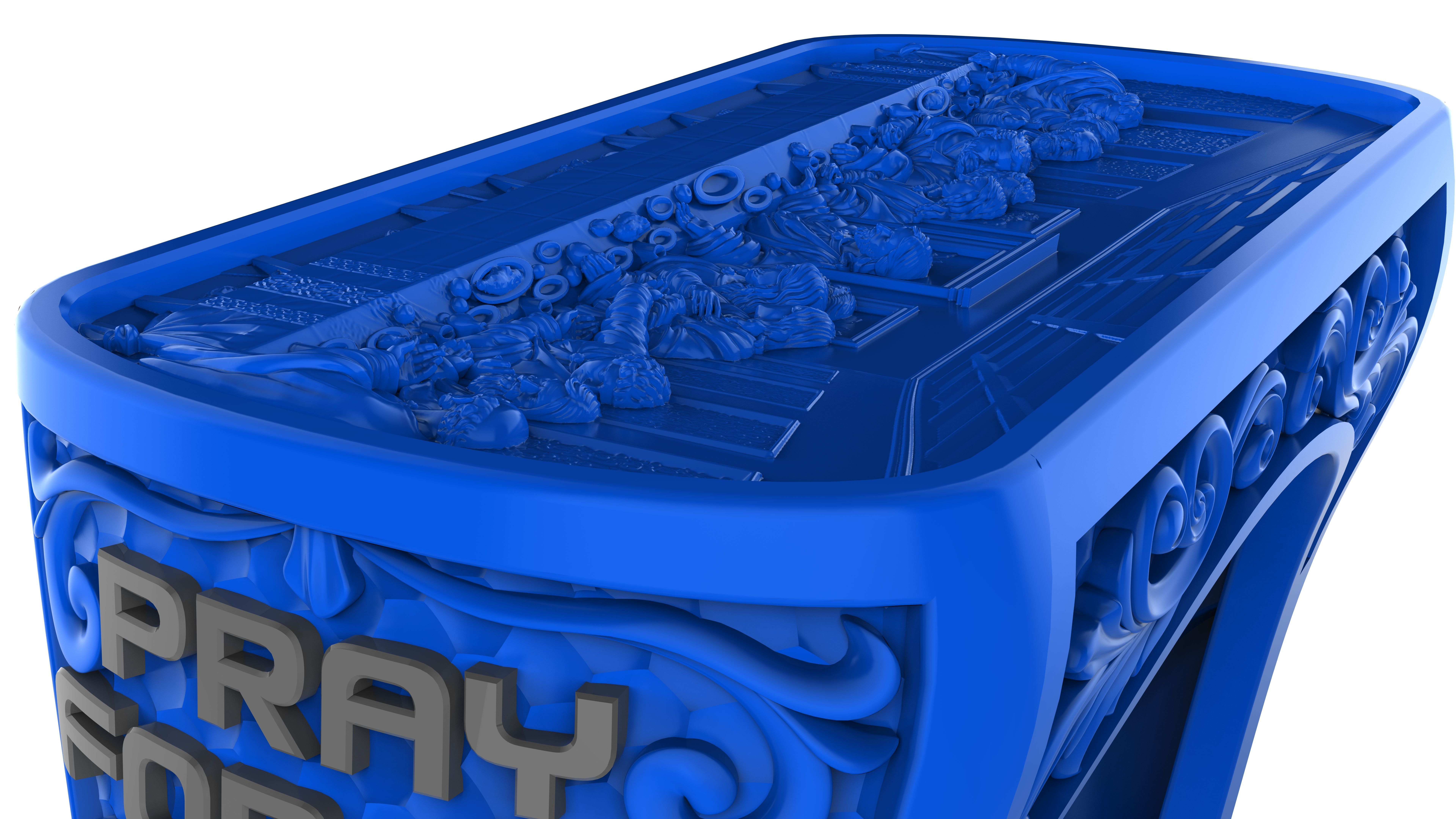 Last Supper pattern ring 3D print model_2