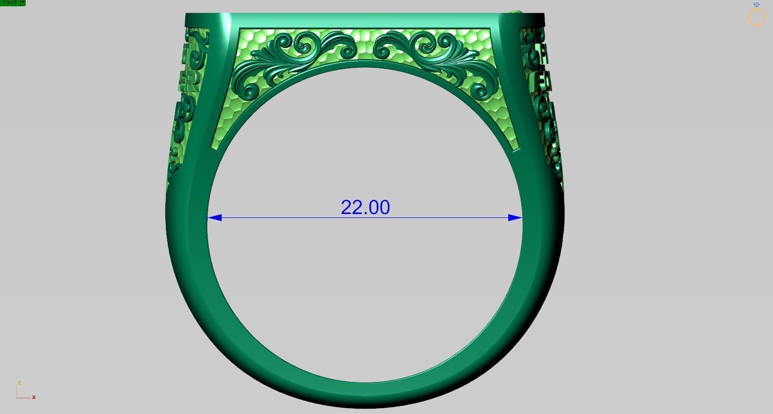 Last Supper pattern ring 3D print model_7