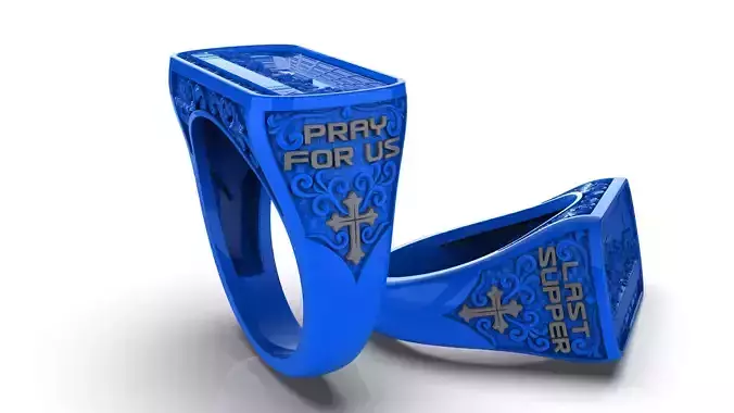 Last Supper pattern ring 3D print model