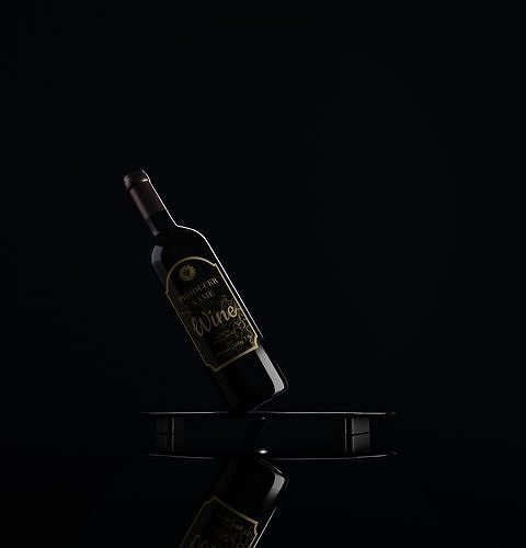 Bottle of Wine 3D model