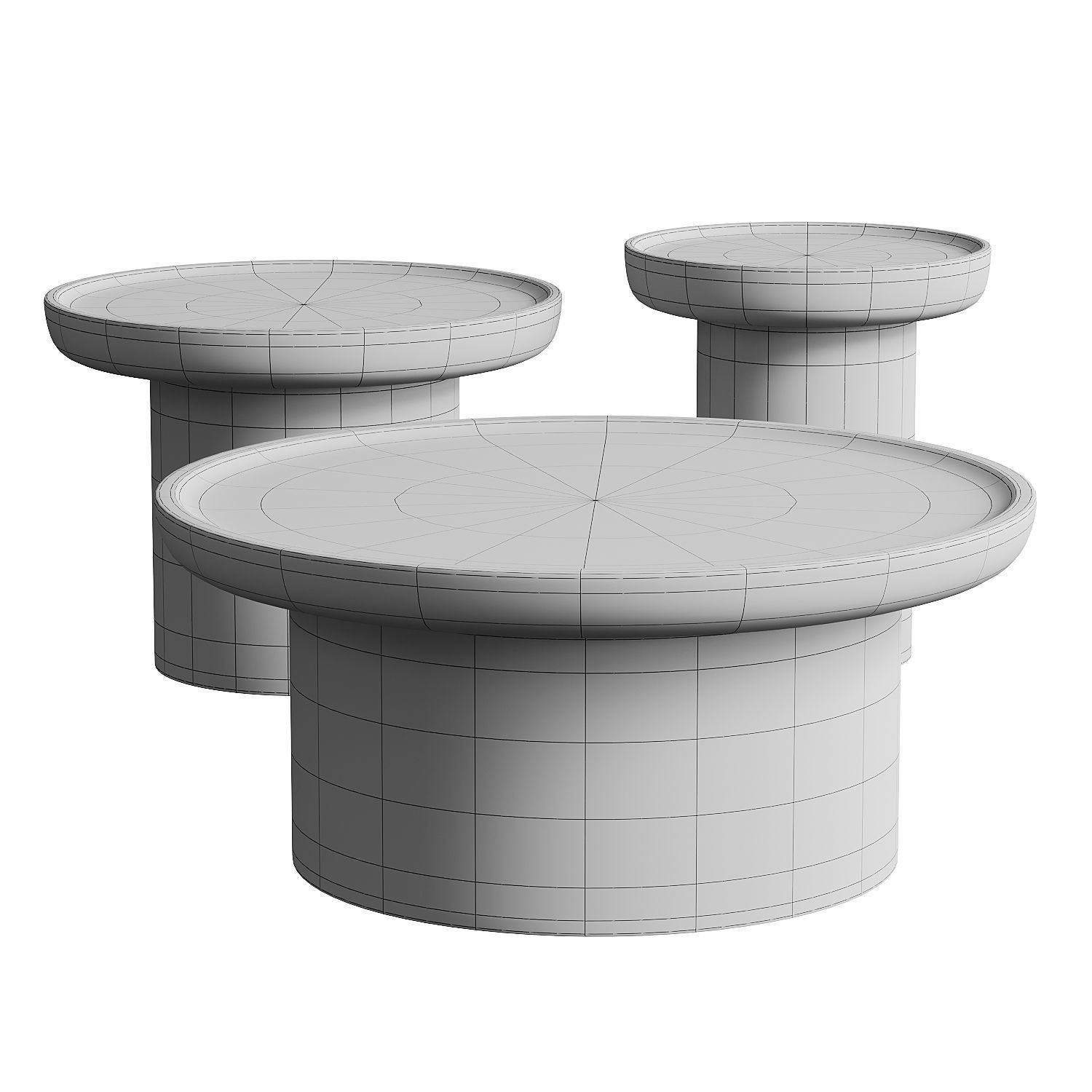 Modern Round Findley Coffee Table 3D model_2