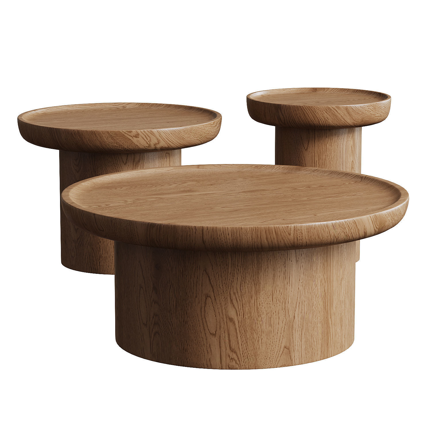 Modern Round Findley Coffee Table 3D model_1