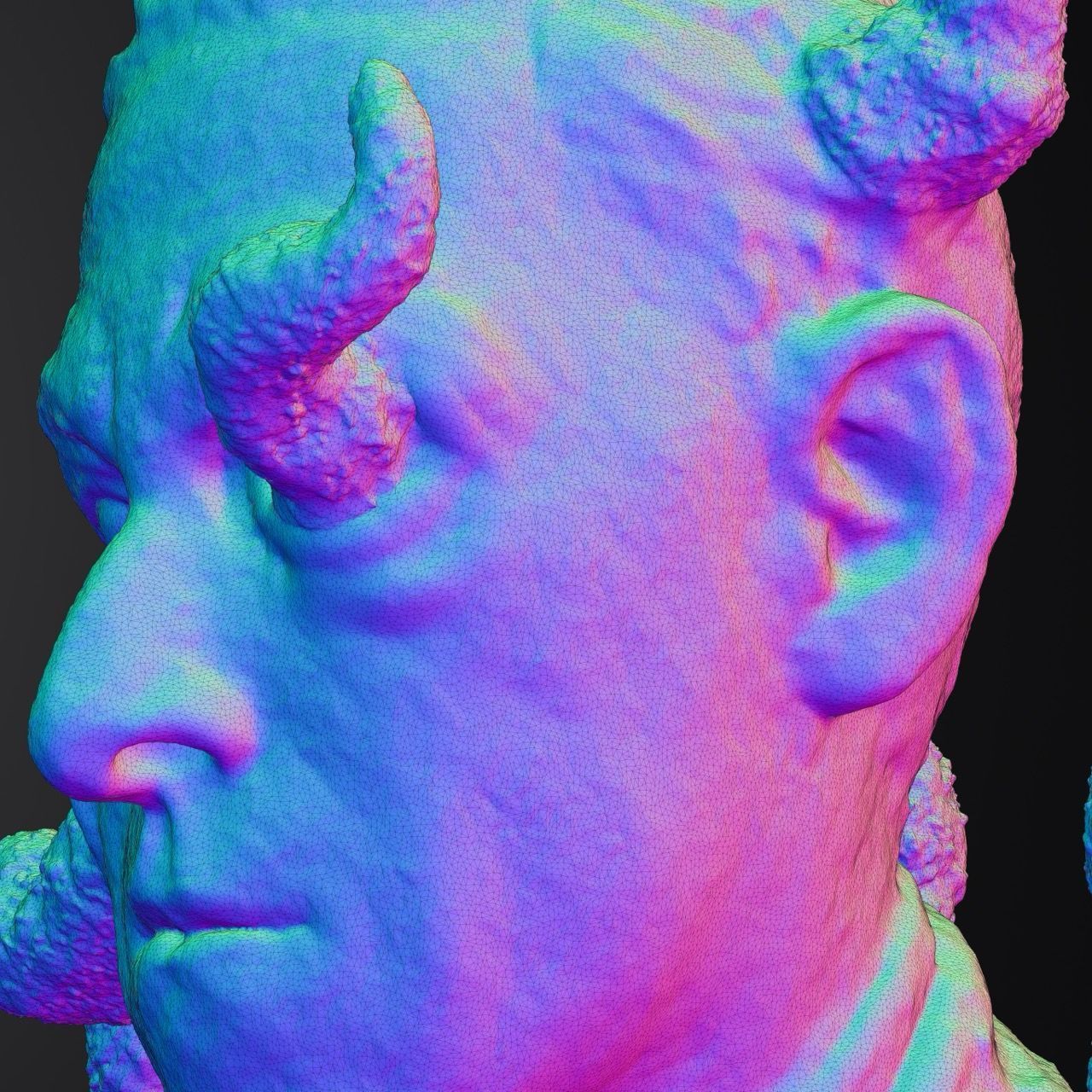 H P Lovecraft Eldritch bust for 3D printing 3D print model_8