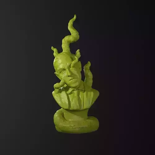 H P Lovecraft Eldritch bust for 3D printing 
