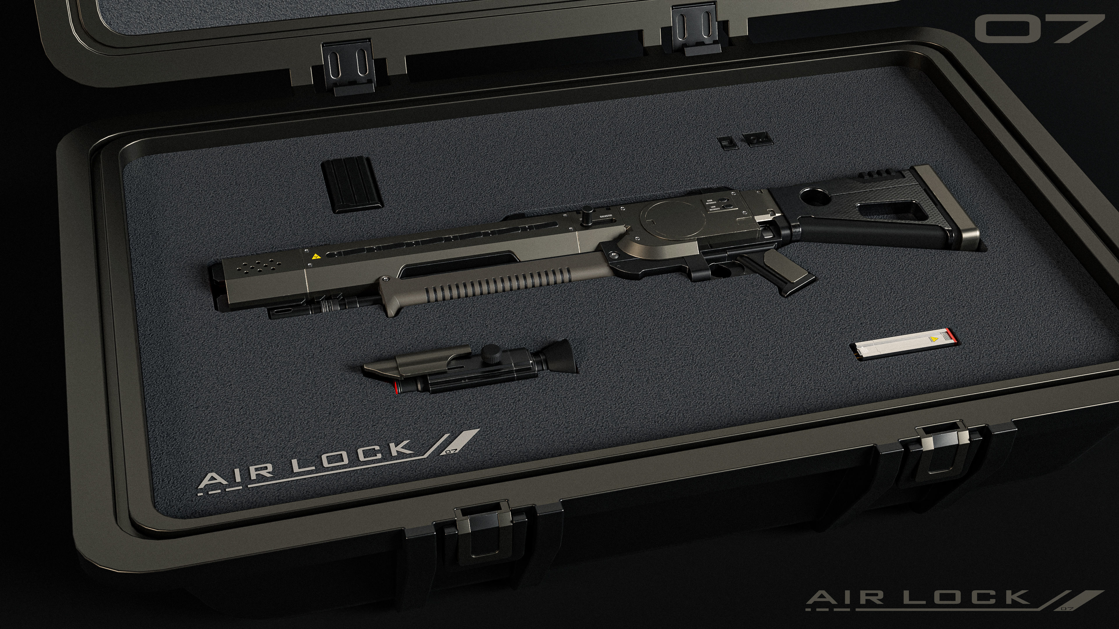 Sci-Fi Assault Rifle 3D model_6