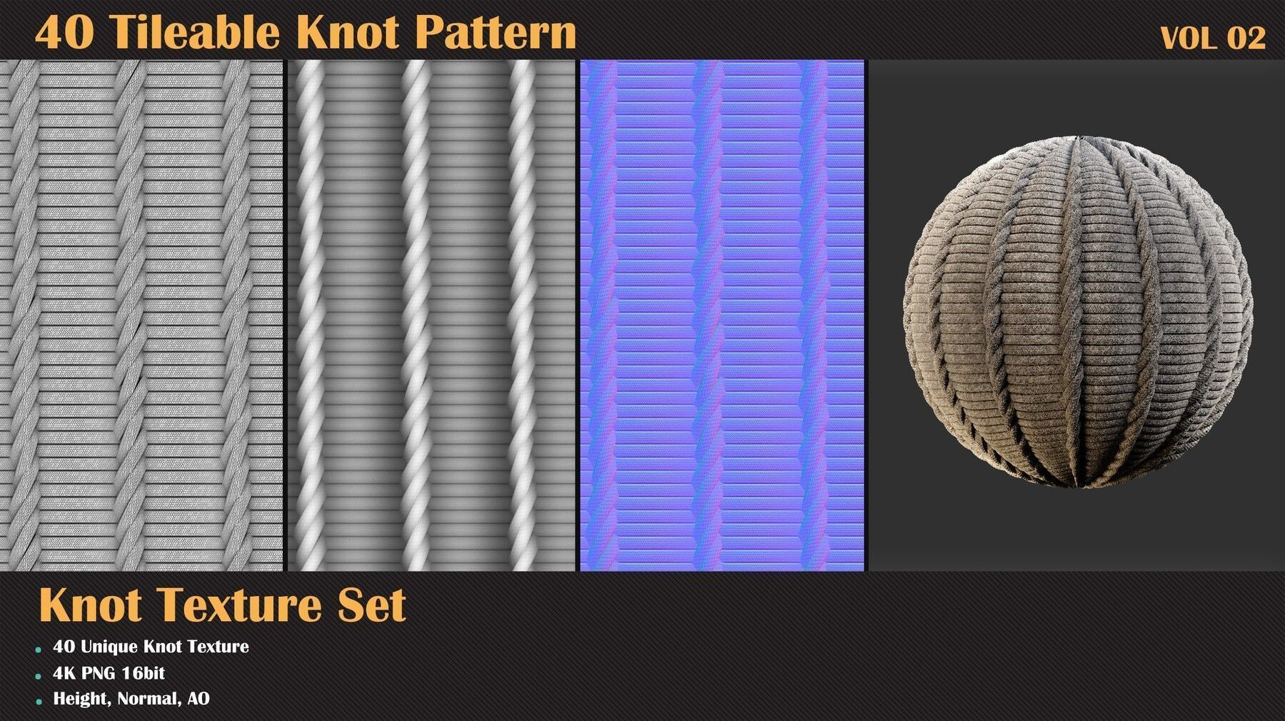 40 Tileable Knot Pattern - VOL 02 Texture_5