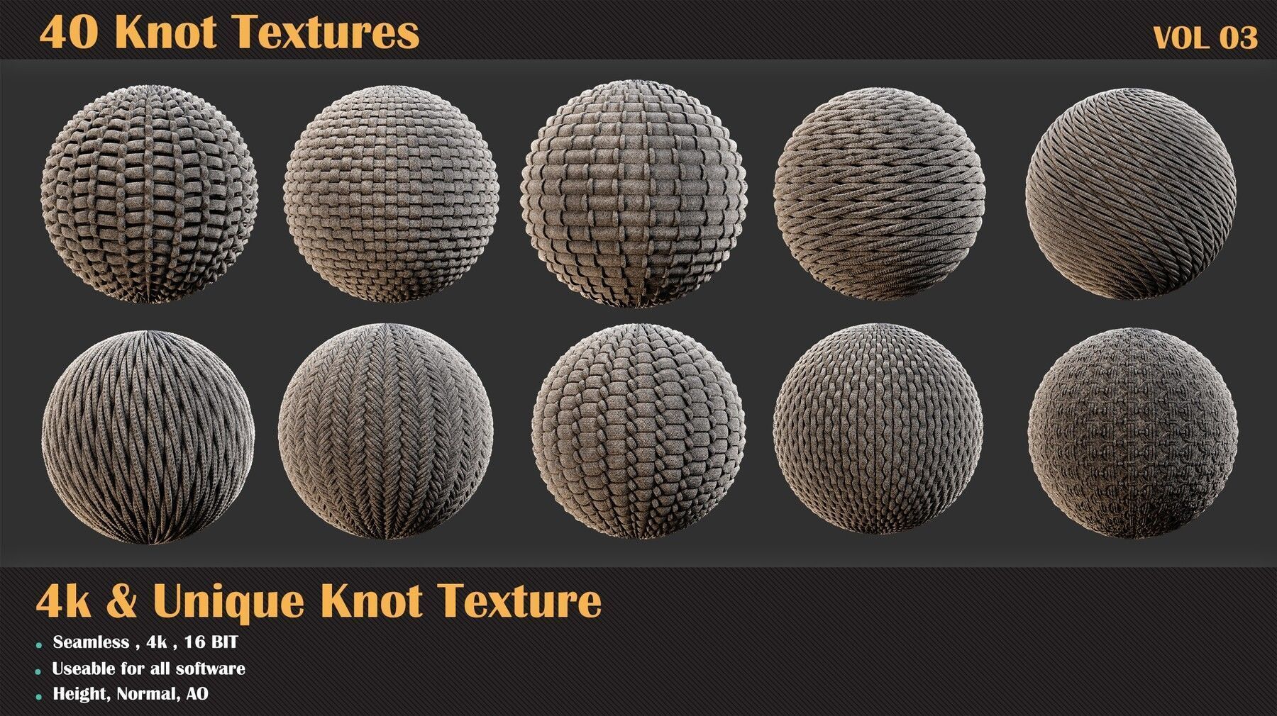 40 Tileable Knot Pattern - VOL 02 Texture_8