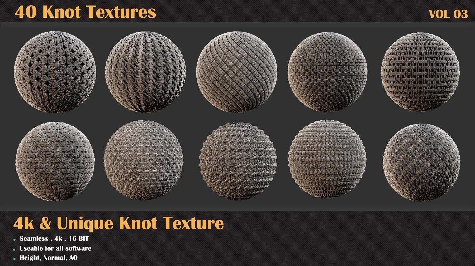 40 Tileable Knot Pattern - VOL 02 Texture_9