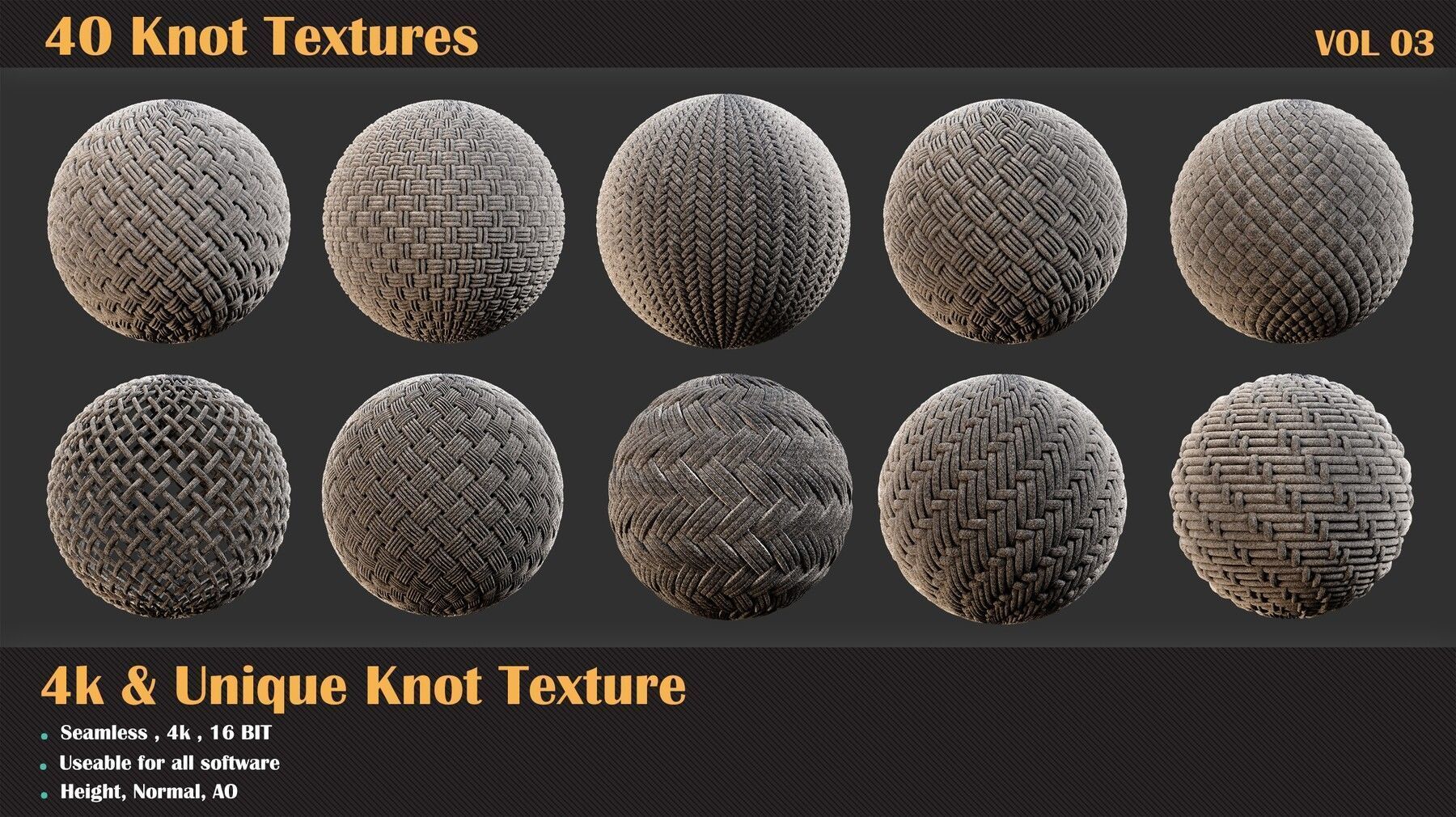 40 Tileable Knot Pattern - VOL 02 Texture_6