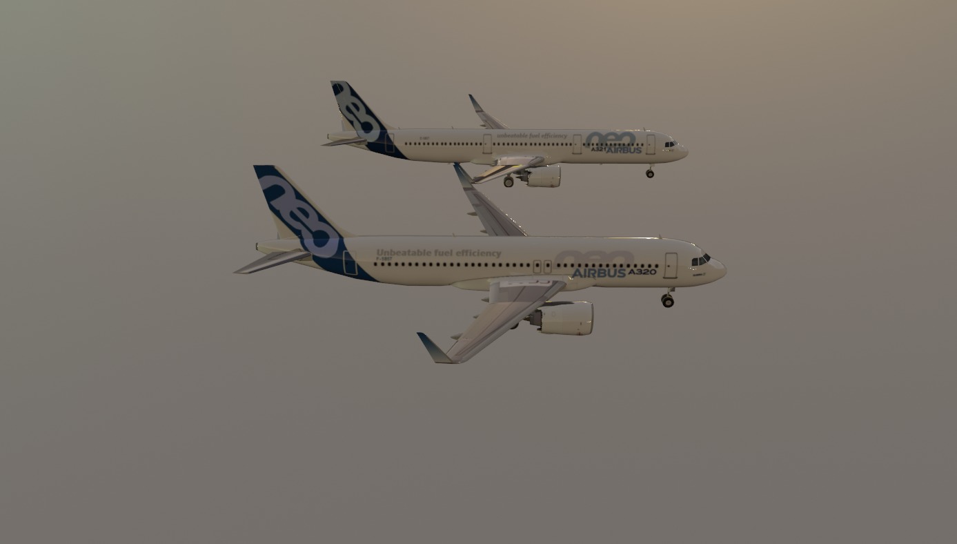 Airbus a320neo and airbus a321neo combo lowpoly Low-poly 3D model_6