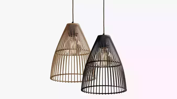 Kaya Conical Hanging Lamp 3D model